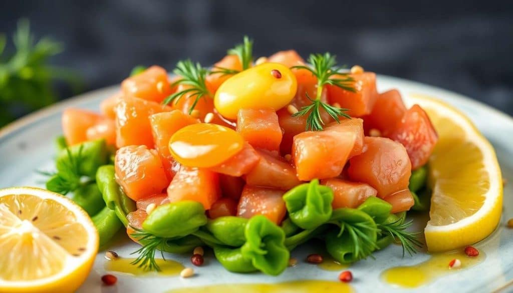 Tartare de saumon à l'aneth et avocat, fraîcheur nordique revisitée