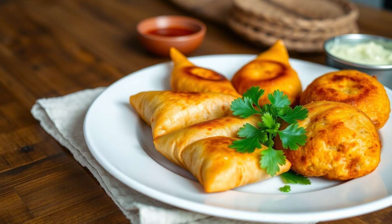 Les entr&eacute;es indiennes : samossas et beignets &agrave; l'honneur