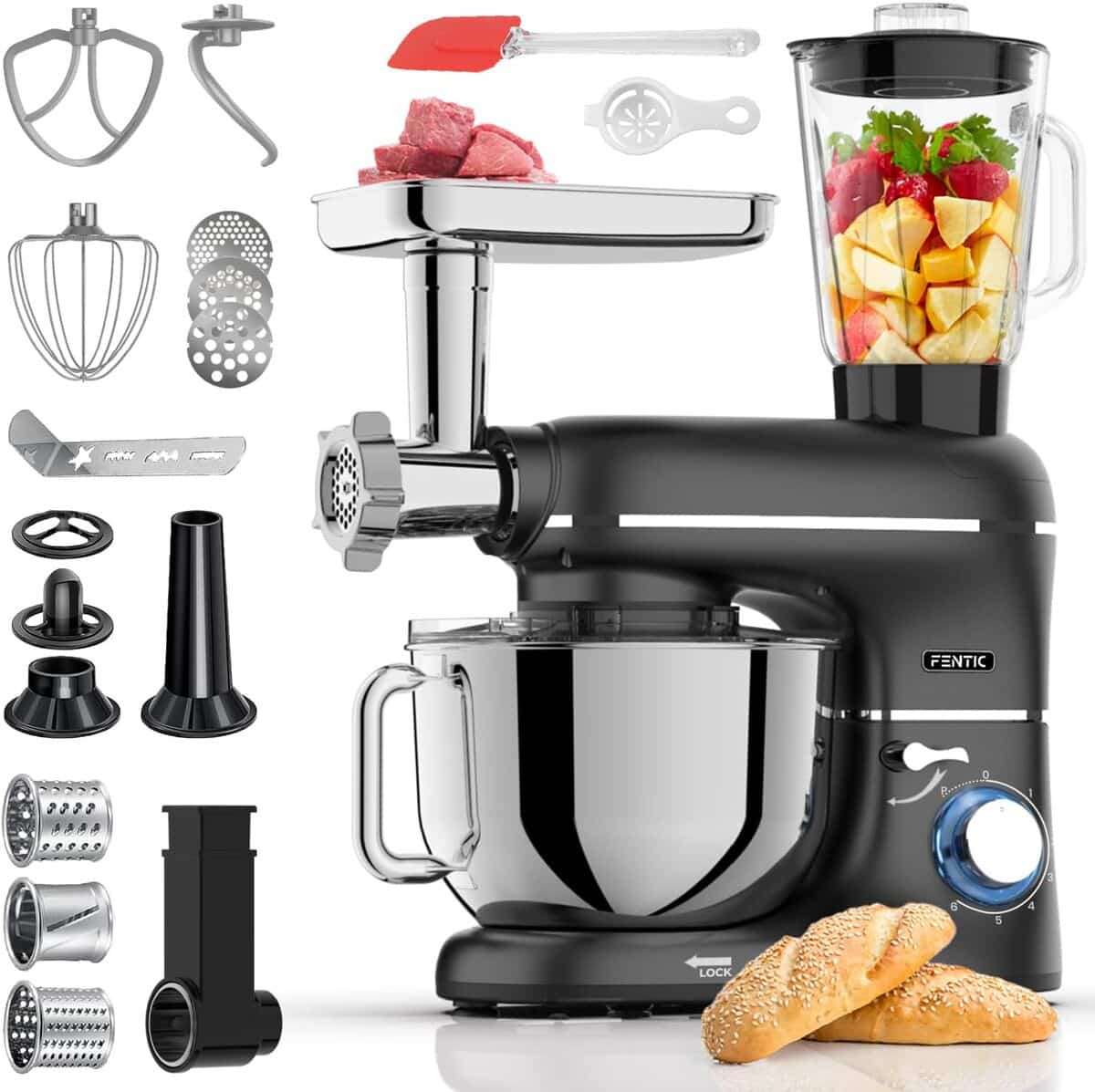 Test Fentic 6 en 1 : robot pâtissier 2000W polyvalent