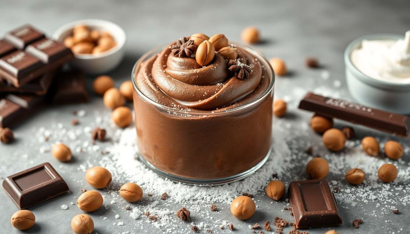Mousse au chocolat onctueuse et croquante