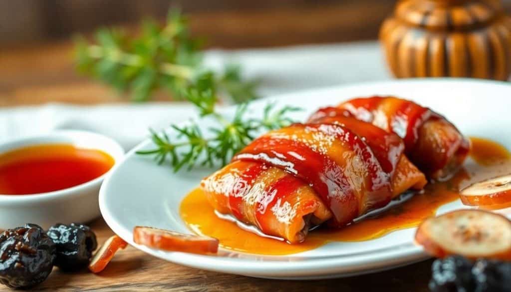 Prunes enveloppées dans un manteau de bacon croustillant