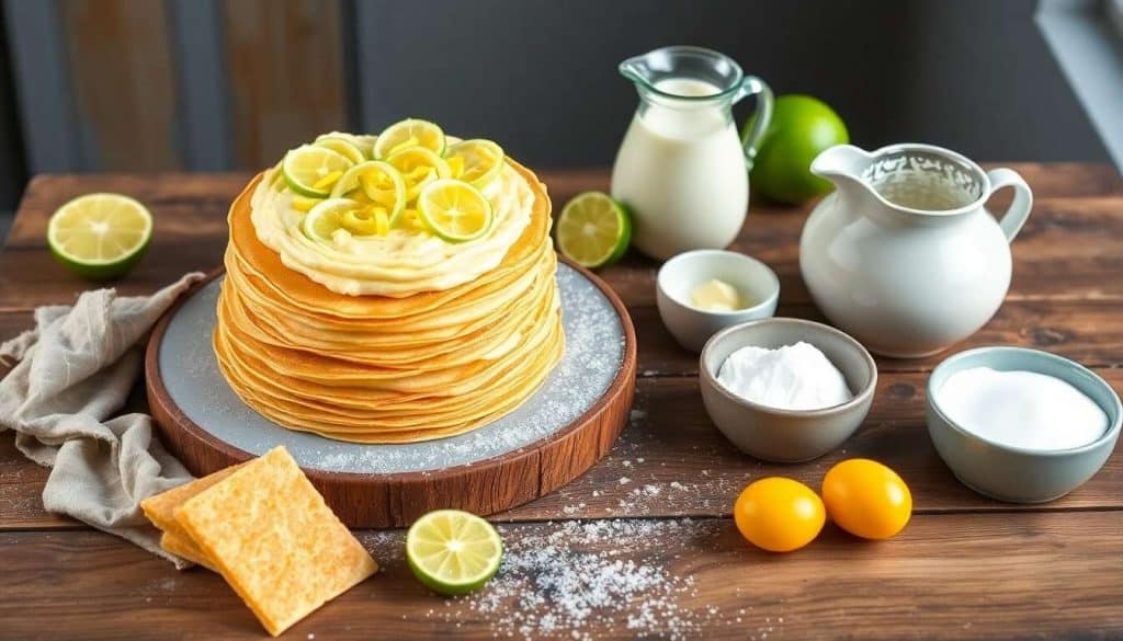 Gâteau de crêpes à la crème de citron vert