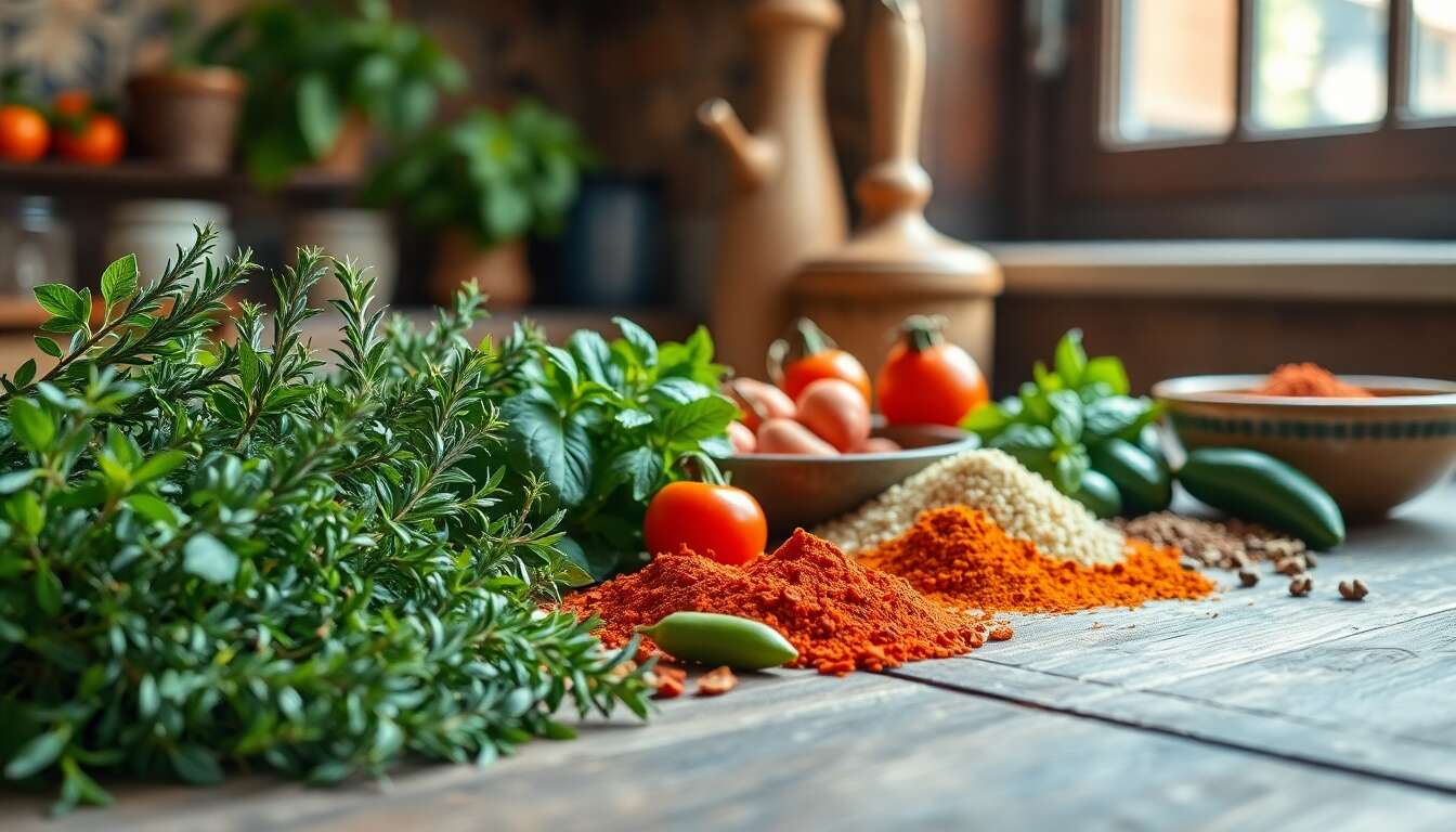 Herbes et épices : l'âme de la cuisine méditerranéenne Herbes et épices : l'âme de la cuisine méditerranéenne