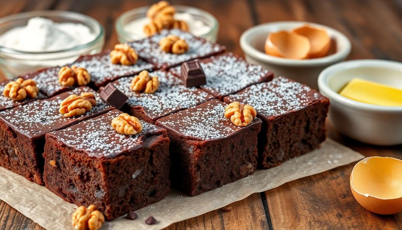Tendresse chocolatée : brownies aux noix tout en un