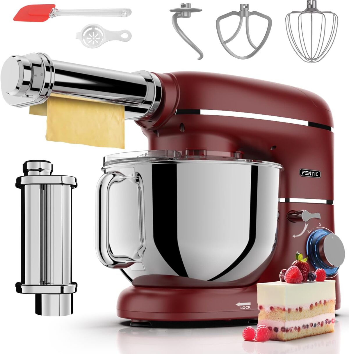 Test : fentic robot pâtissier 2000W avec machine à pâtes
