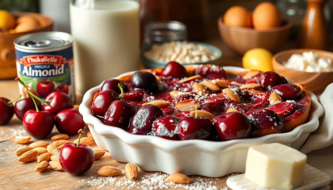 Clafoutis cerises-amandes, un classique réinventé