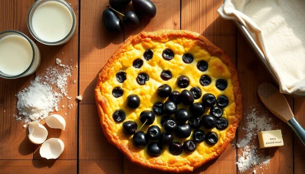 Clafoutis léger aux cerises noires et amande douce