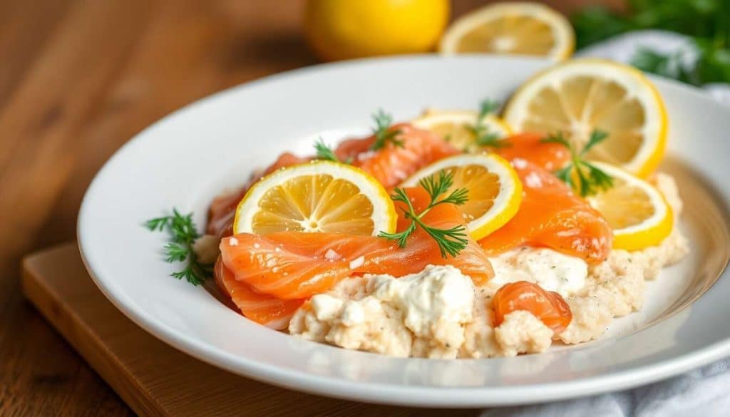 Rillettes de saumon frais, citron et aneth