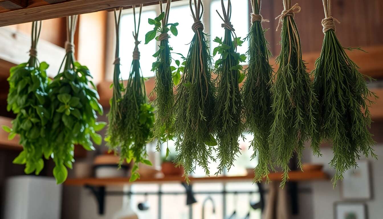 Principales m&eacute;thodes de s&eacute;chage des herbes