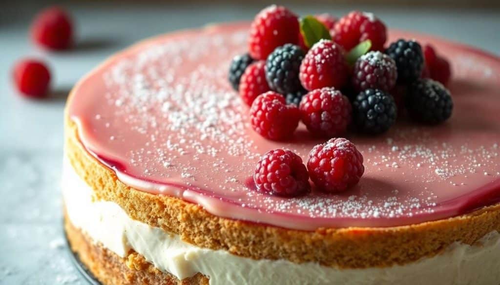 Cheesecake aux fruits rouges sans cuisson