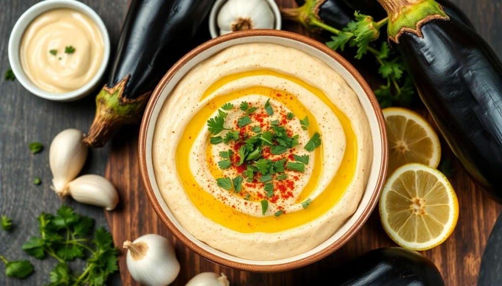 Savoureux dip d'aubergines grillées façon baba ganoush