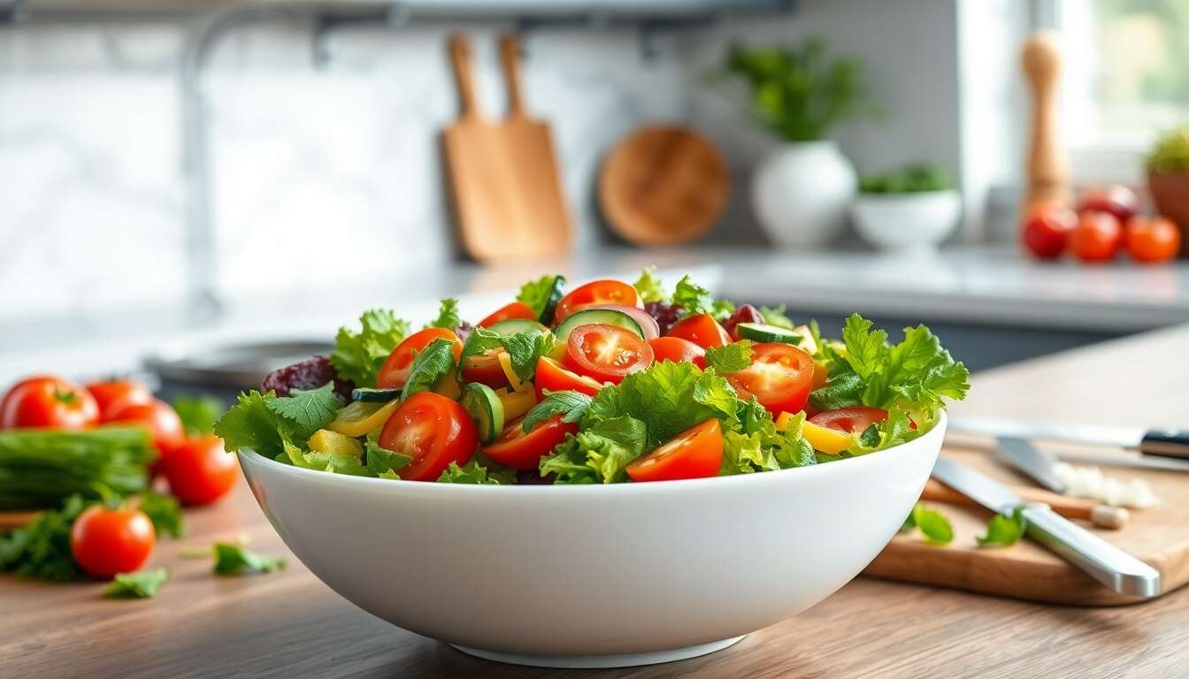 Salades pr&ecirc;tes en moins de 15 minutes : astuces express