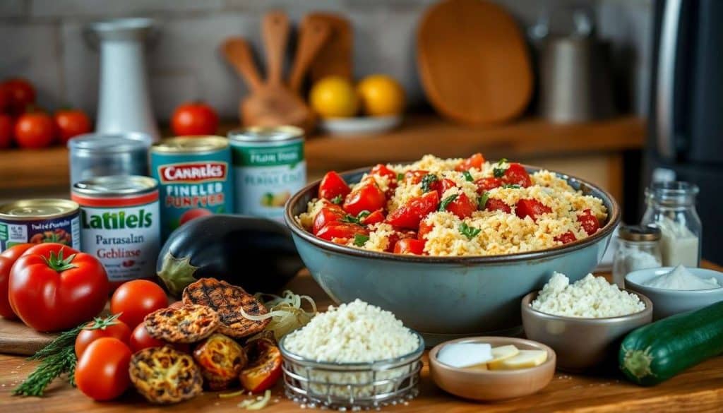 Ratatouille revisitée en crumble parmesan croustillant