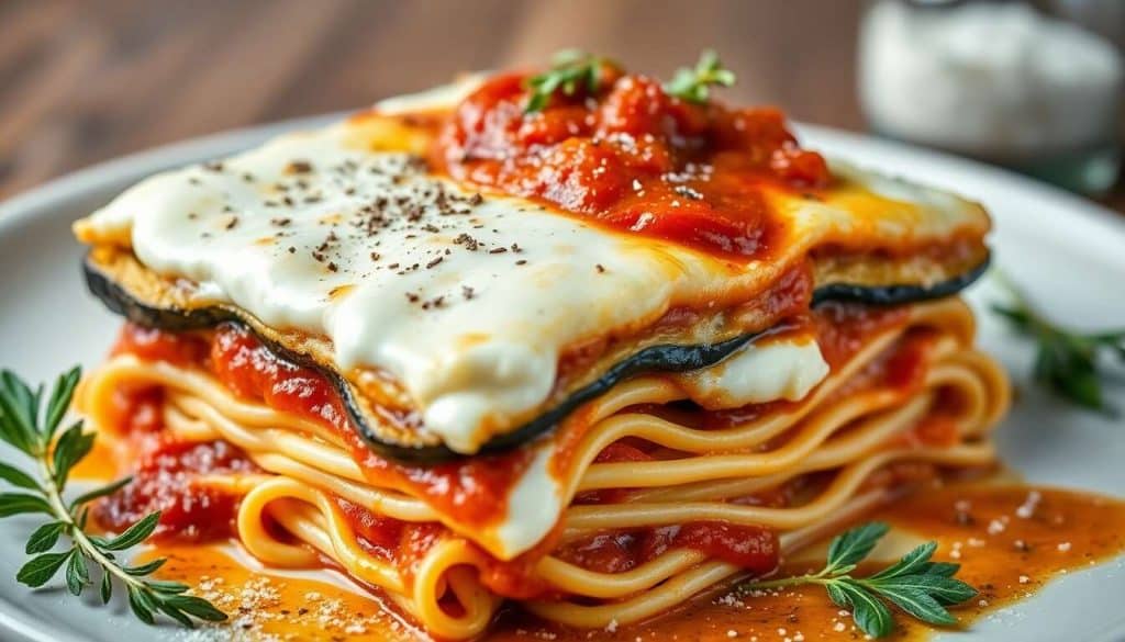 Lasagnes maison aux aubergines grillées et ricotta salée