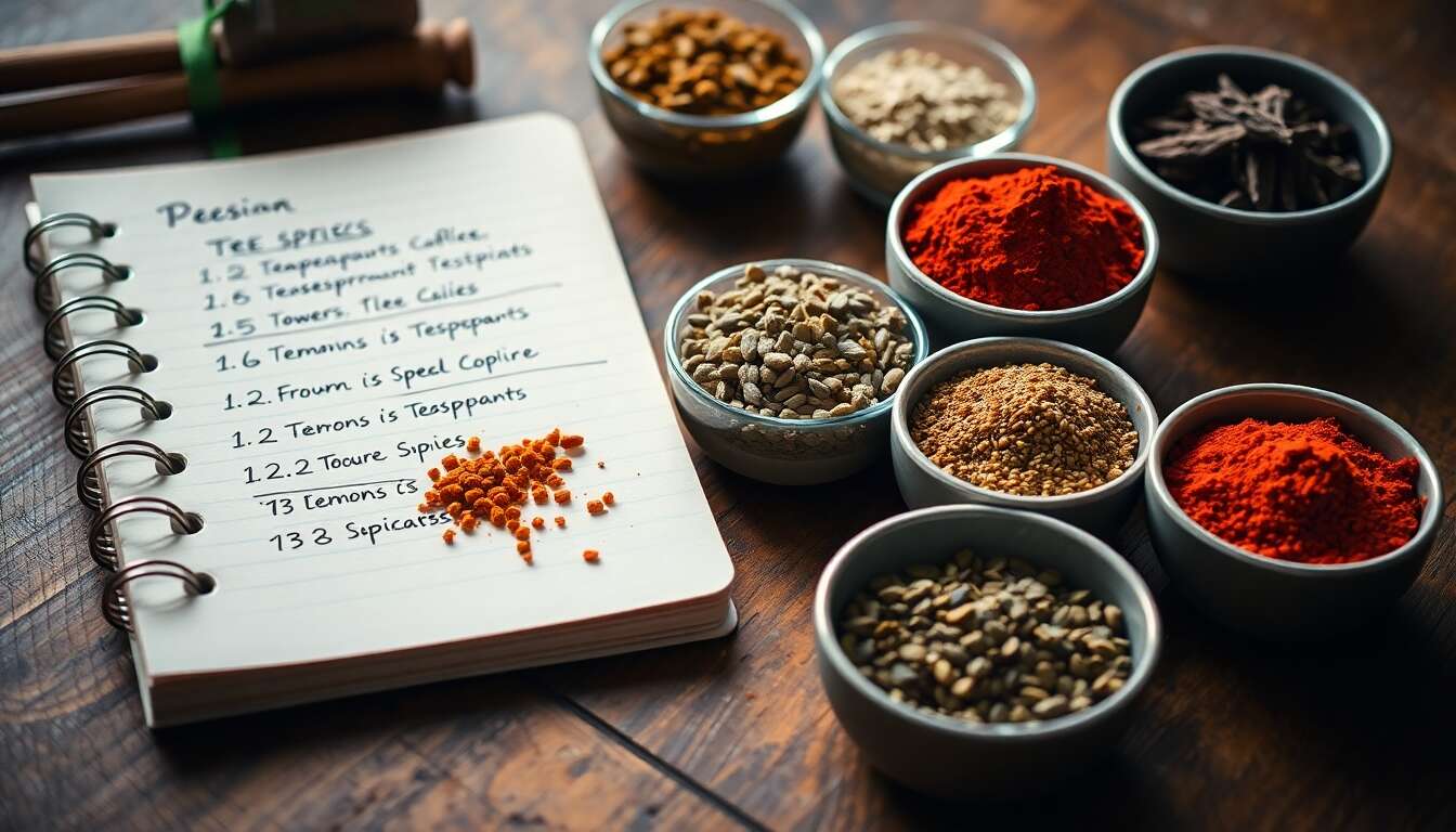 &eacute;quivalences des &eacute;pices : cuillers &agrave; caf&eacute; et &agrave; soupe