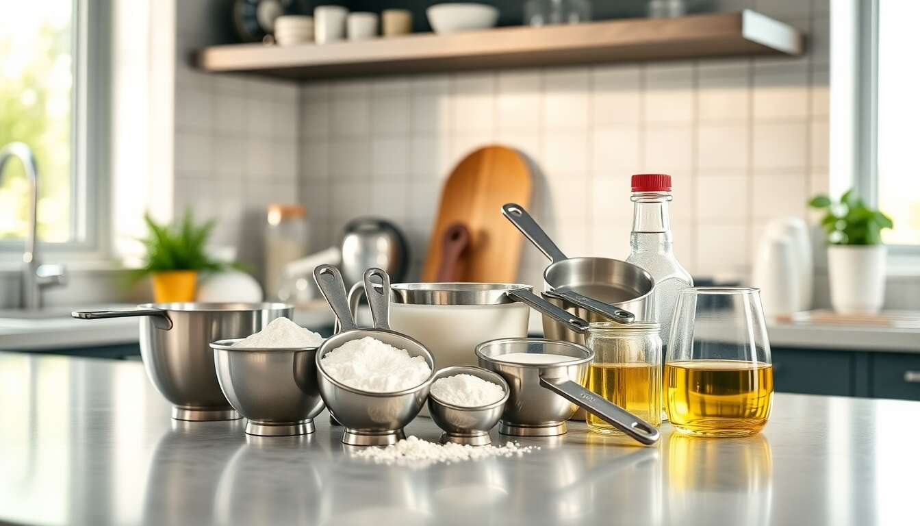 Applications des tasses &agrave; mesurer pour ingr&eacute;dients solides et liquides