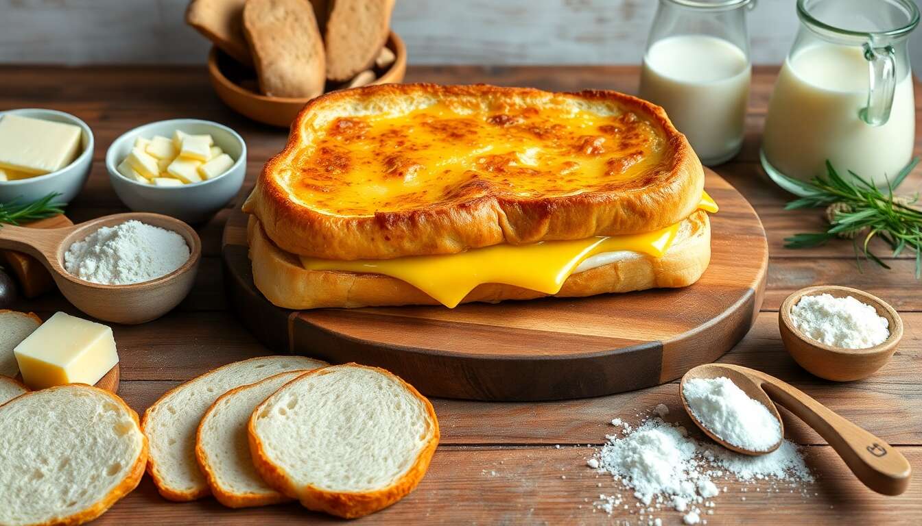 Croque-monsieur géant à l'emmental gratiné, moment convivial garanti