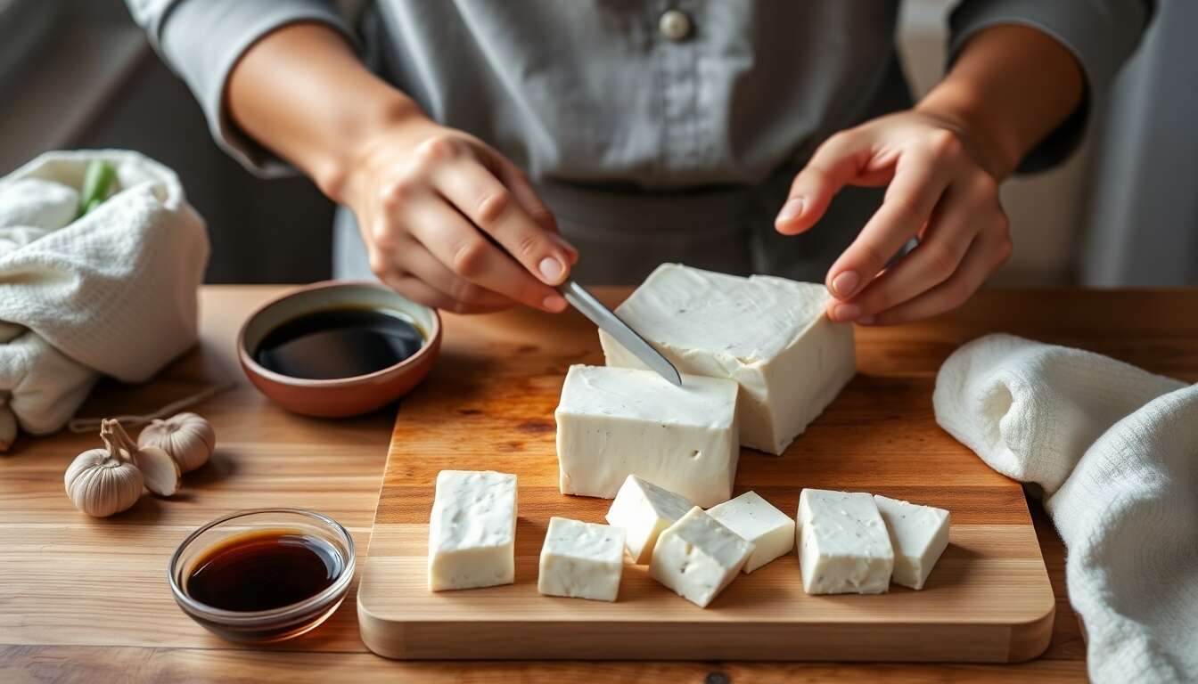 Pr&eacute;paration du tofu : &eacute;tapes essentielles