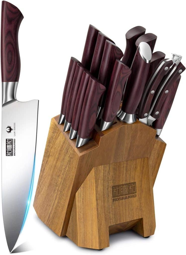 Test des couteaux de cuisine HOSHANHO 18 pièces : performance et qualité