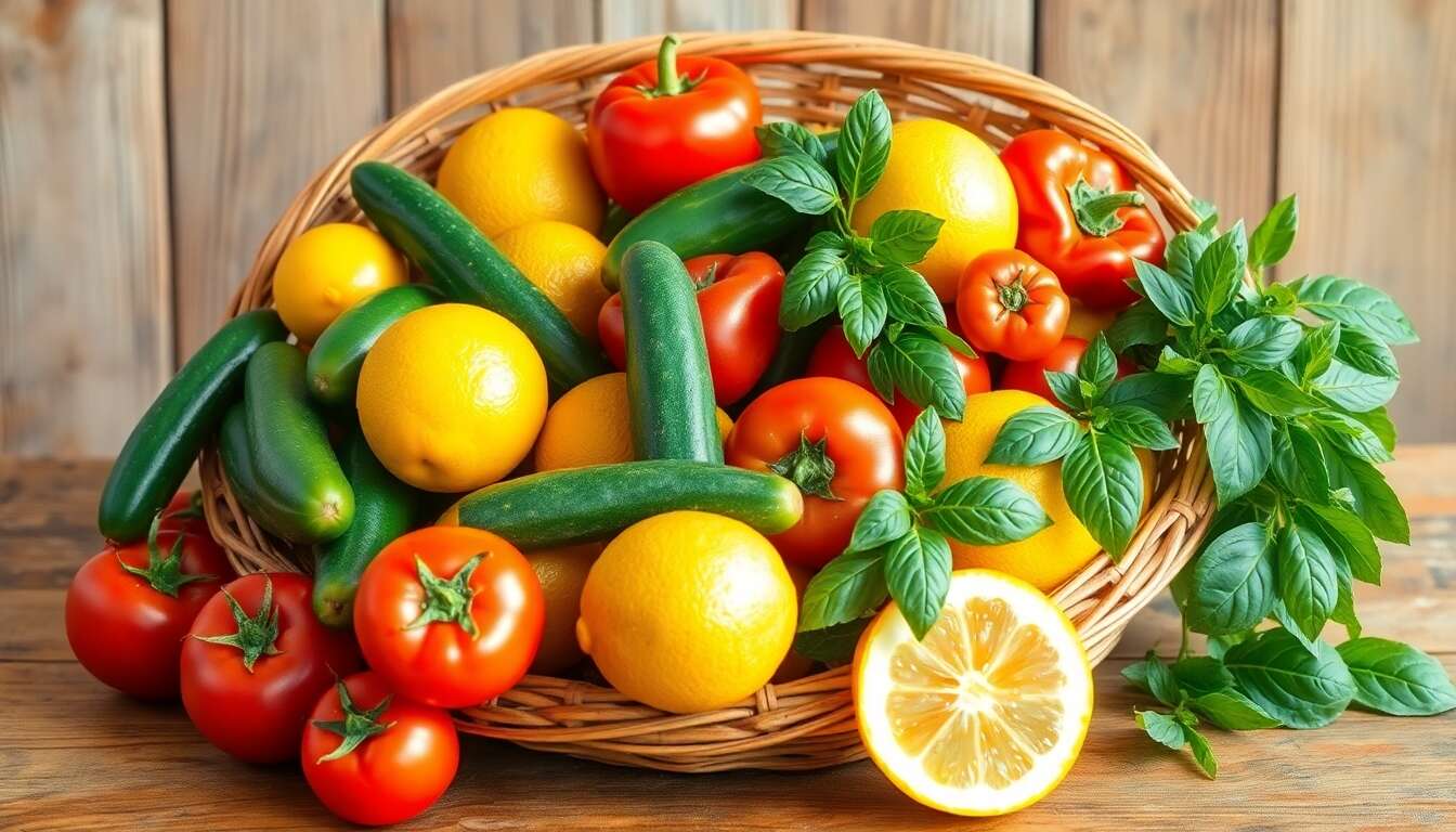 Fruits et l&eacute;gumes du soleil : couleurs et saveurs