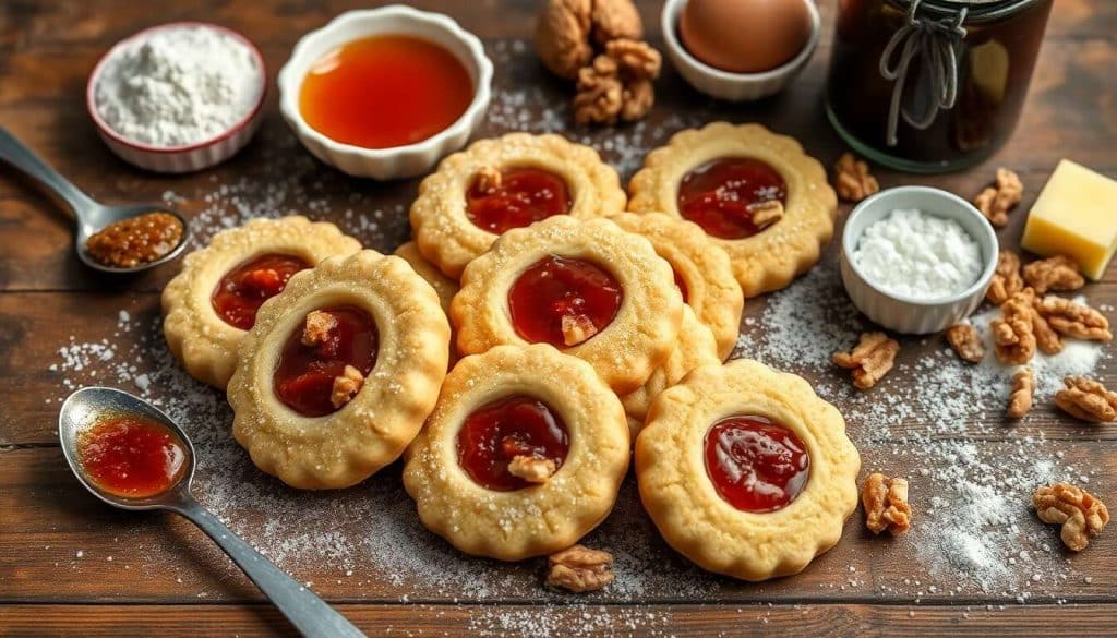 Sablés fourrés à la confiture de figues et noix