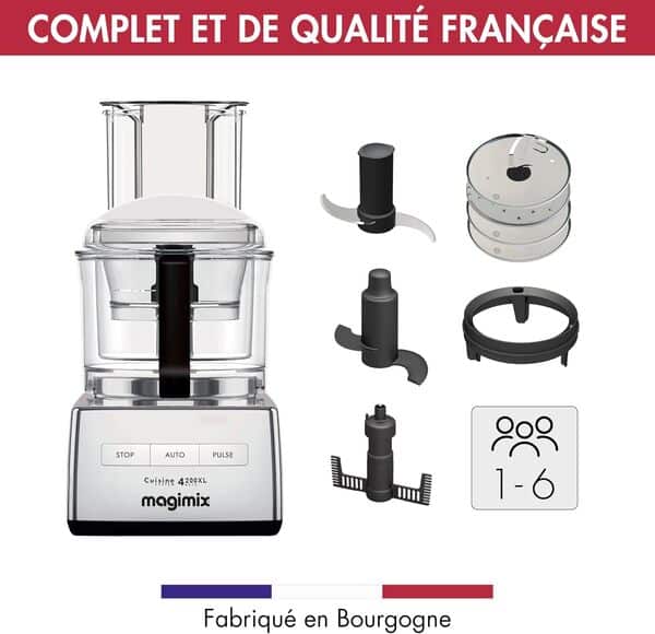 MAGIMIX Robot culinaire 18472F CS 4200 XL Chrome Brillant