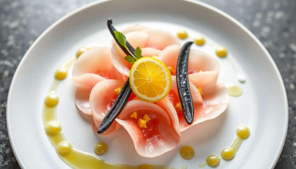 Carpaccio de saint-jacques à la vanille, un océan de délices