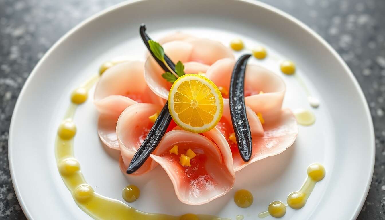 Carpaccio de saint-jacques à la vanille, un océan de délices