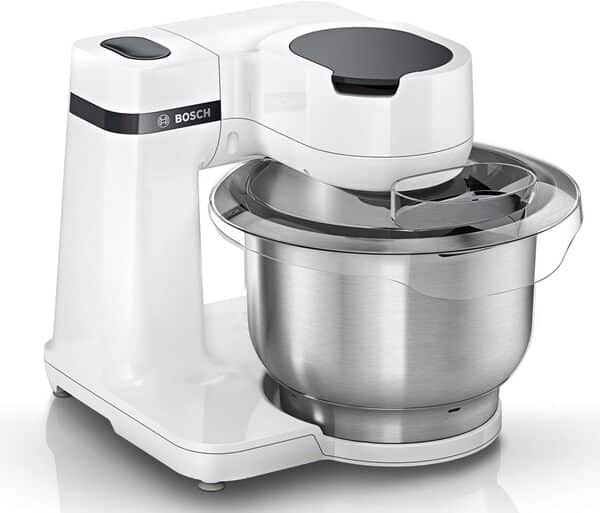 Bosch, robot pâtissier, moteur 700 watts, mélange homogène, kit accessoires pâtisserie, blanc, MUMS2EW00 [Classe énergétique B]