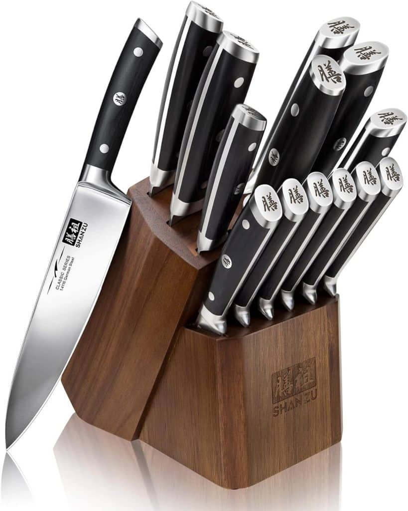 Test du set de 14 couteaux de cuisine professionnels Shan Zu