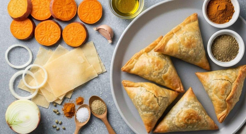 Samoussas végétariens à la patate douce et au curry