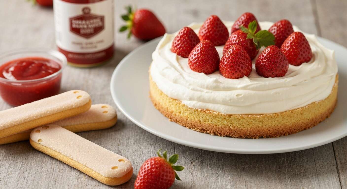 Charlotte aux fraises légère comme une plume