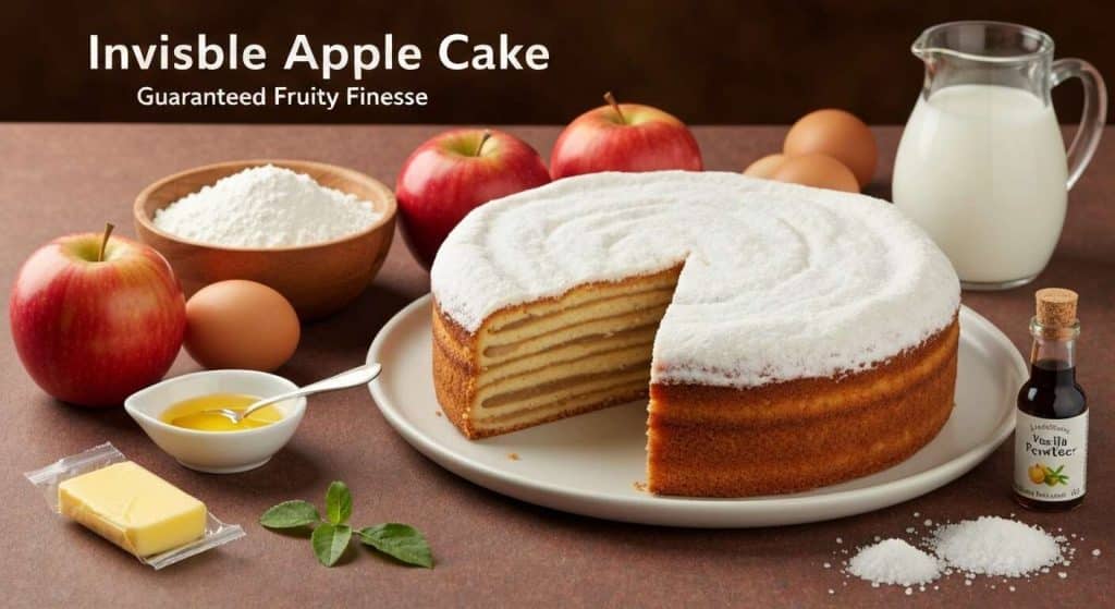Gâteau invisible aux pommes, finesse fruitée garantie