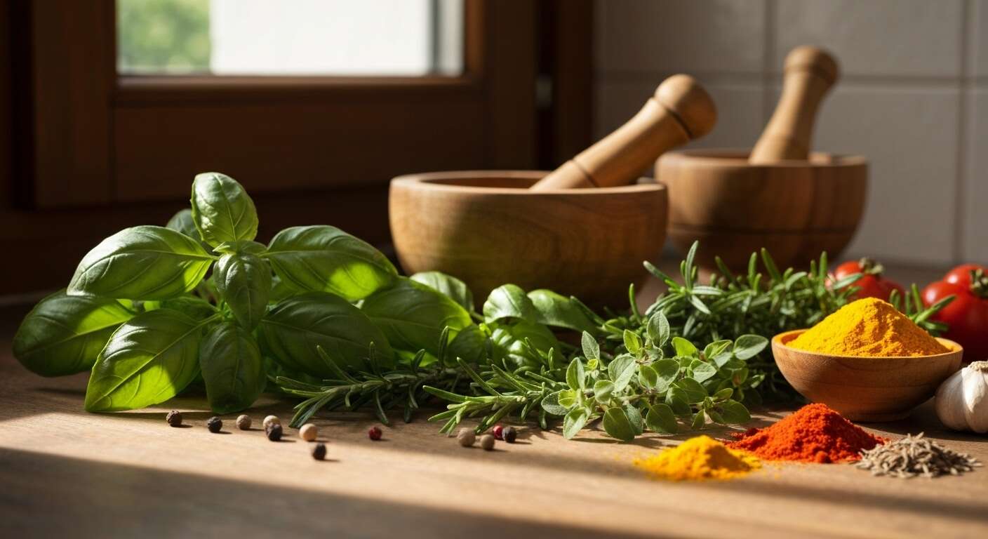 Herbes fra&icirc;ches et &eacute;pices : une alliance estivale parfaite