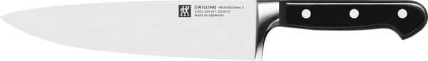 ZWILLING Set de 3 Couteaux (Couteau à Larder/Garnir, Couteau à Viande, Couteau de Chef), Acier Inoxydable Spécial, Manche Noir, série Professional S