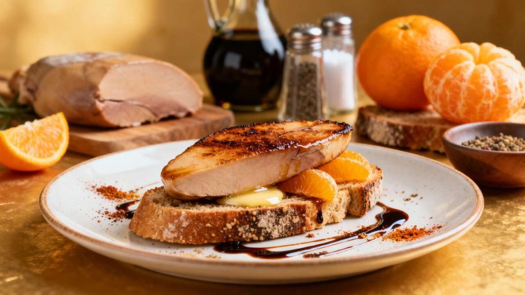 Foie gras poêlé au pain d'épices et suprêmes d'orange : une recette raffinée