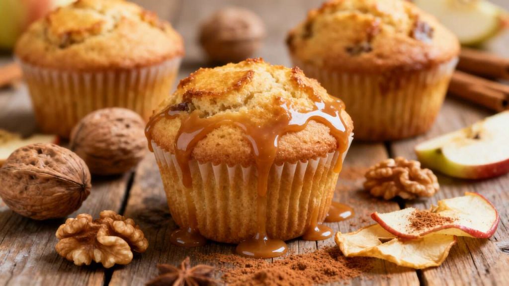 Muffins Pommes Noix Caramel : délice Gourmand