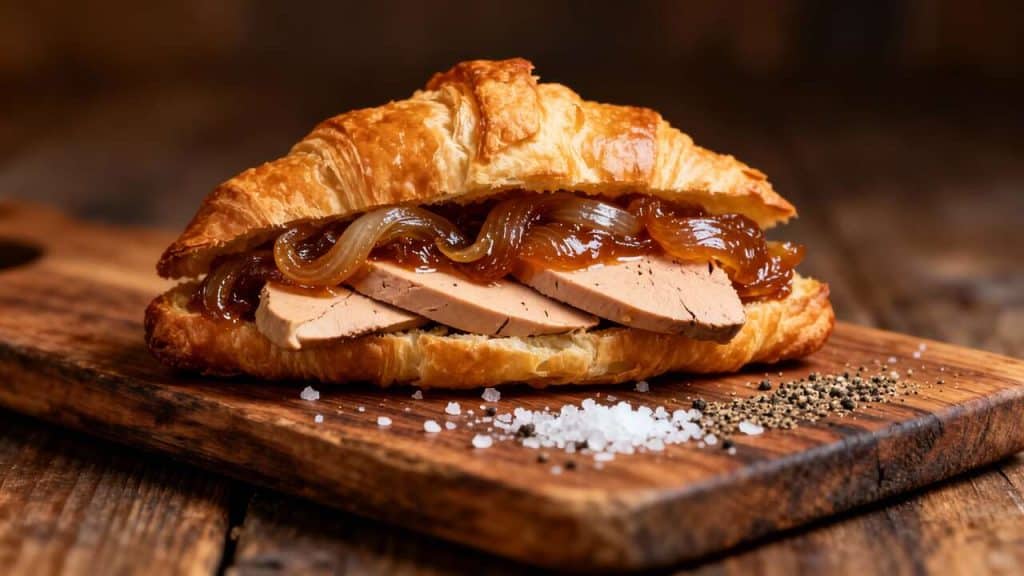 Chausson au foie gras et confit d'oignon : recette festive et gourmande