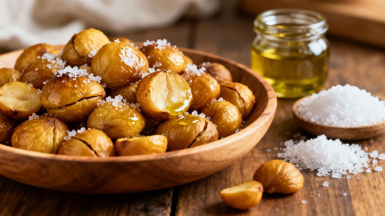 Châtaignes au four : recette légère et facile