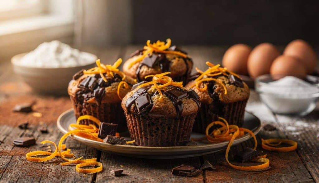 Recette de muffins chocolat et zestes d'orange