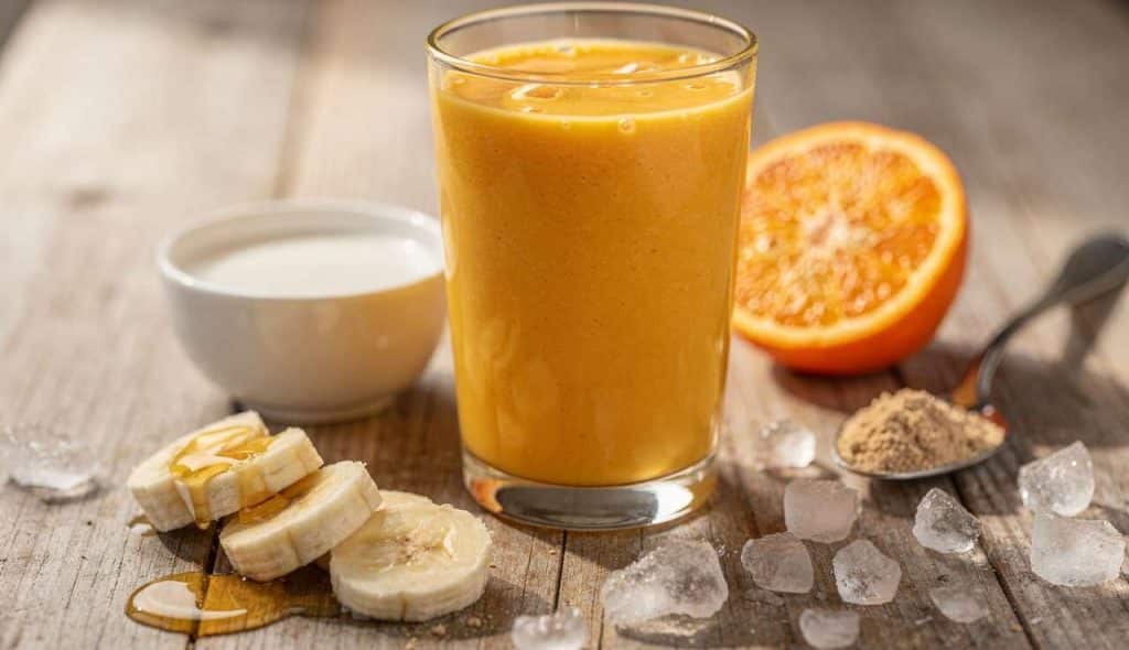 Smoothie énergisant à l'orange et banane : des saveurs exotiques