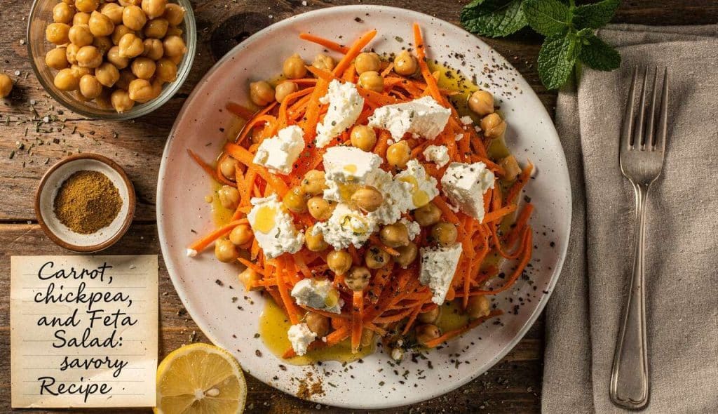 Salade de Carottes, pois Chiches et Feta : recette Savoureuse