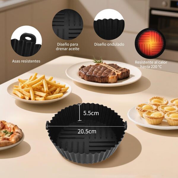 Aigostar Friteuse à air intelligente sans huile avec WiFi + Accessoires air fryer 12 Pièces. 1900W, 7L. Mode manuel, écran tactile LED, 7 fonctions préréglées + maintien au chaud et mode manuel