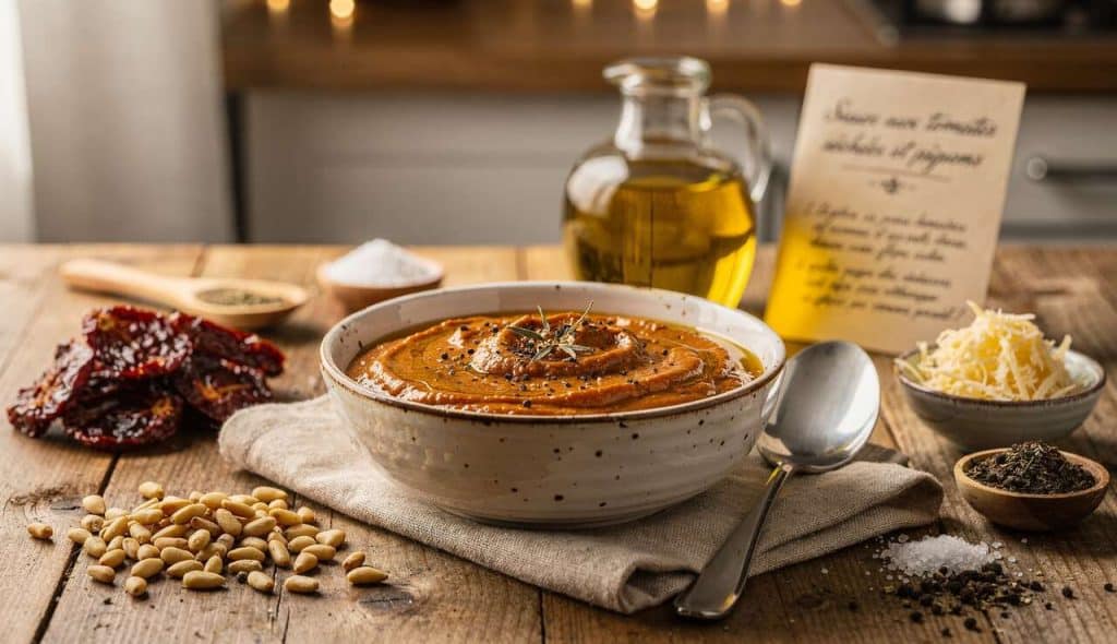 Sauce aux tomates séchées et pignons : une recette savoureuse