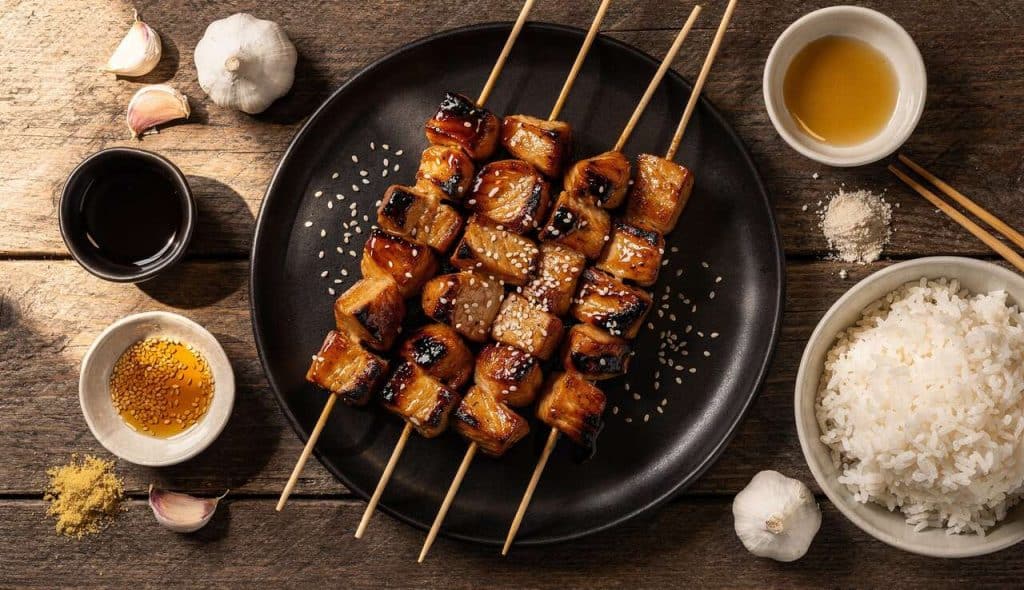 Brochettes de Poulet Teriyaki : recette Savoureuse