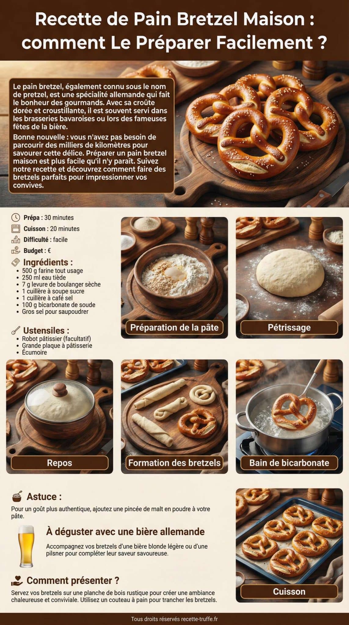 Fiche recette Recette de Pain Bretzel Maison : comment Le Pr&eacute;parer Facilement ?
