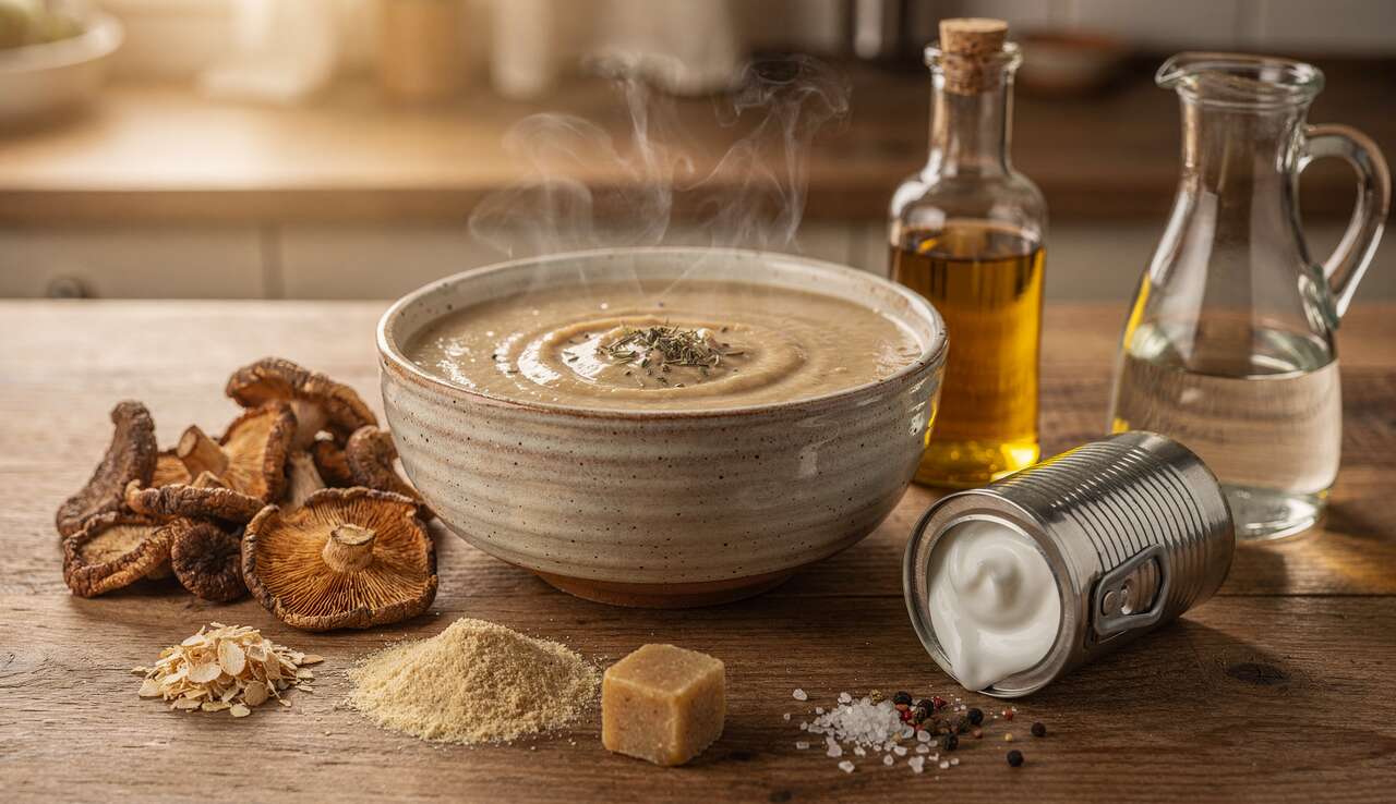 Recette de soupe crémeuse aux champignons