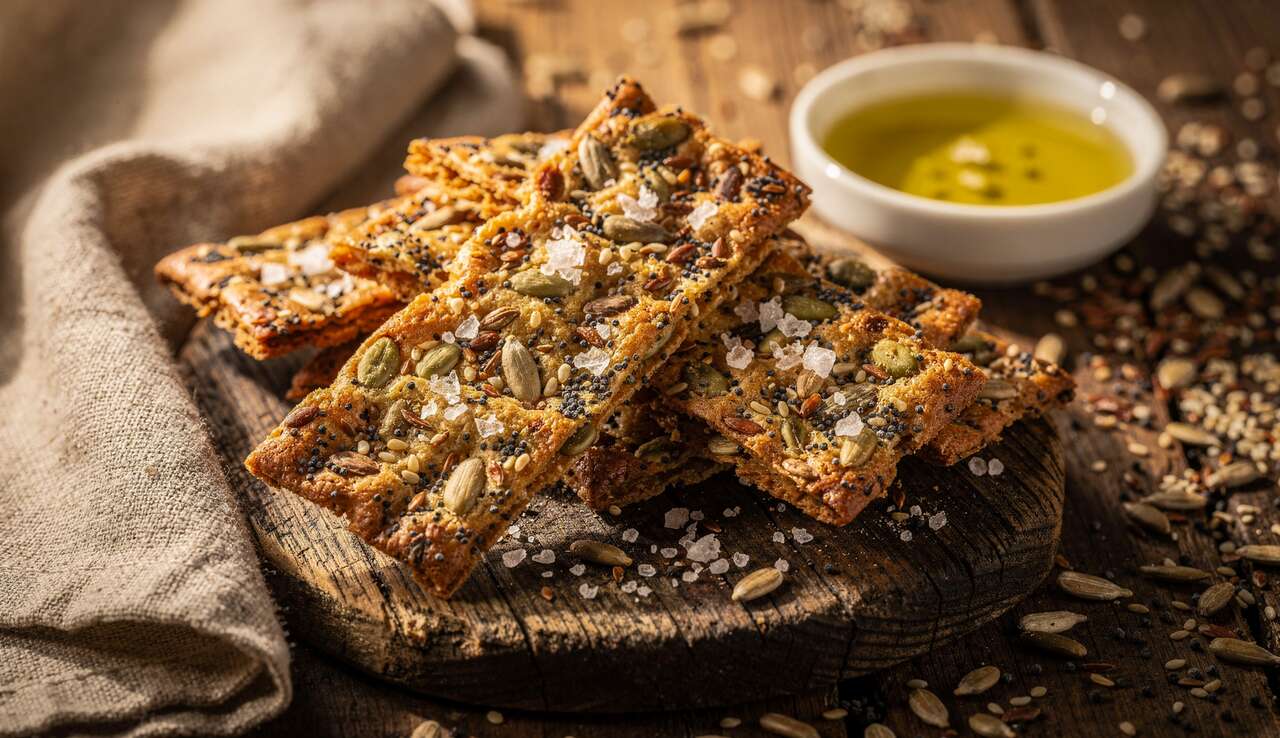 Crackers Maison aux Graines : recette Apéritif Savoureuse