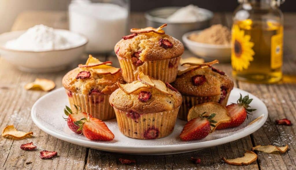 Muffins Fraises Pomme Amandes : recette Savoureuse Facile