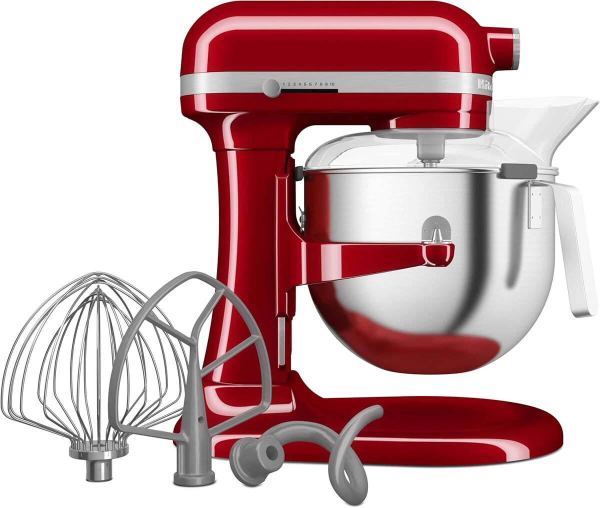 Test du robot pâtissier KitchenAid Heavy Duty : puissance 6, 6L en rouge empire